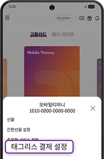 태그리스 결제 선택하기